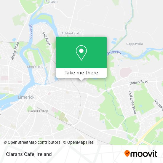 Ciarans Cafe map