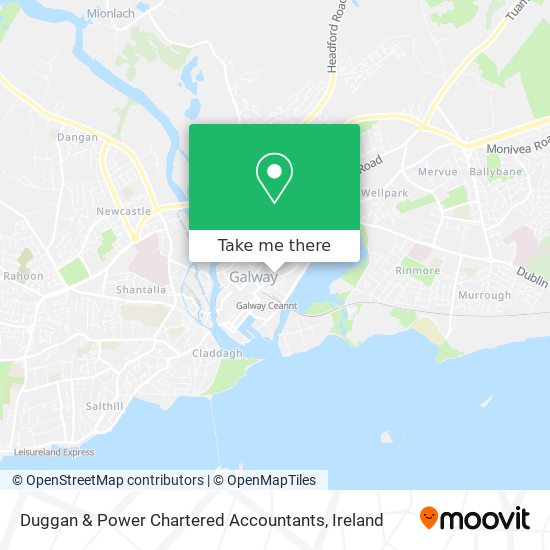 Duggan & Power Chartered Accountants map