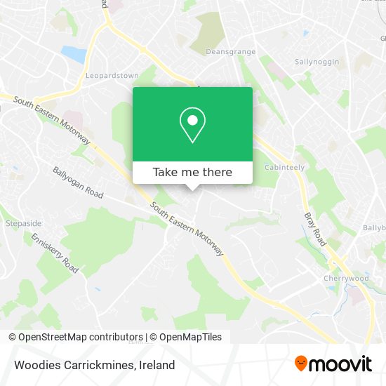Woodies Carrickmines map