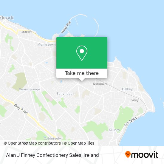 Alan J Finney Confectionery Sales map