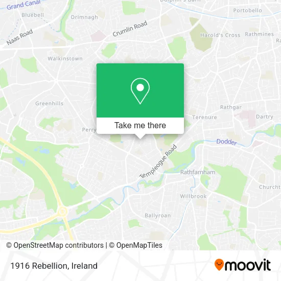 1916 Rebellion map