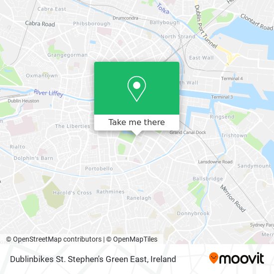 Dublinbikes St. Stephen's Green East map