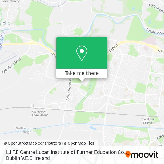 L.I.F.E Centre Lucan Institute of Further Education Co. Dublin V.E.C map