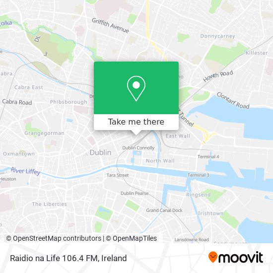 Raidio na Life 106.4 FM map