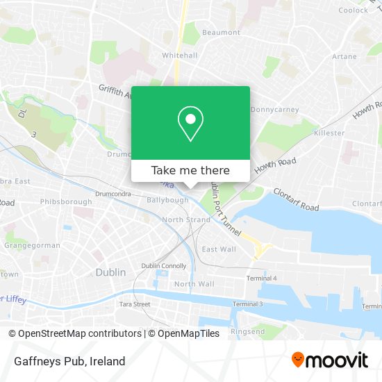 Gaffneys Pub map