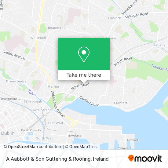 A Aabbott & Son Guttering & Roofing map