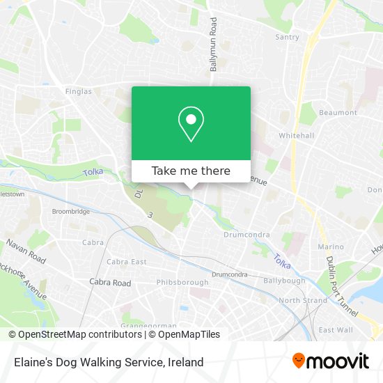 Elaine's Dog Walking Service map