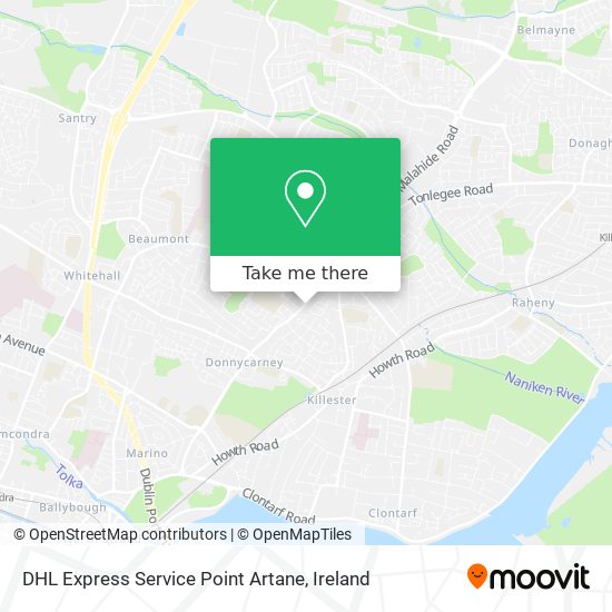 DHL Express Service Point Artane map