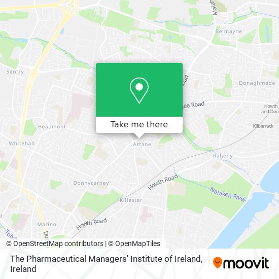 The Pharmaceutical Managers' Institute of Ireland map