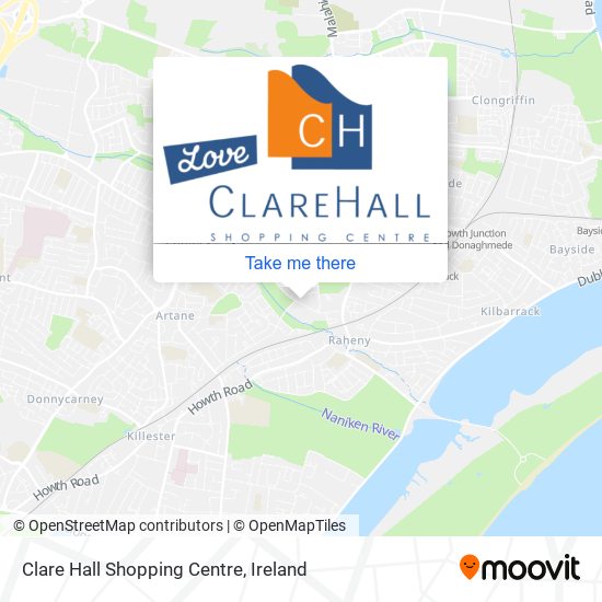 Clare Hall Shopping Centre map