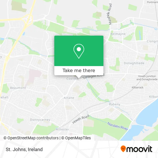 St. Johns map
