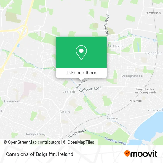 Campions of Balgriffin map