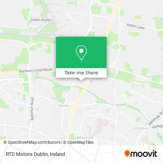 RTD Motors Dublin map