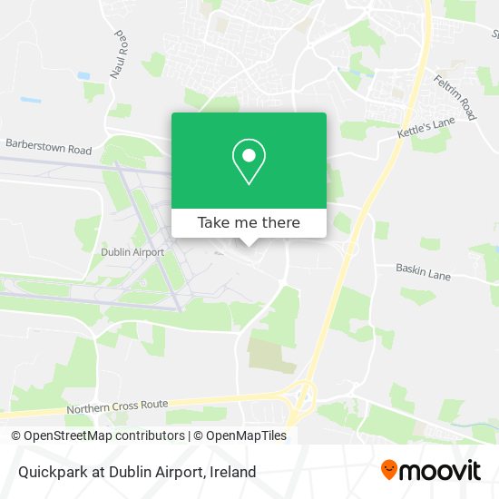 Quickpark at Dublin Airport map