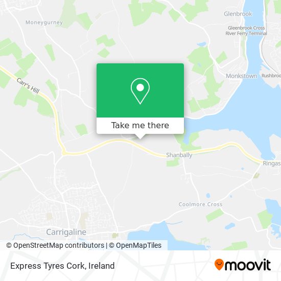 Express Tyres Cork map