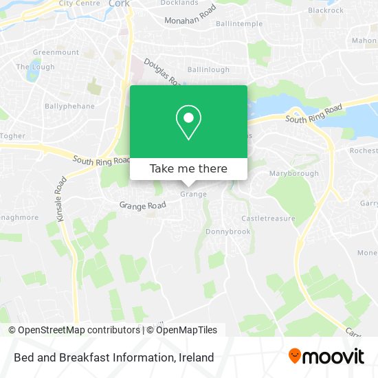 Bed and Breakfast Information map