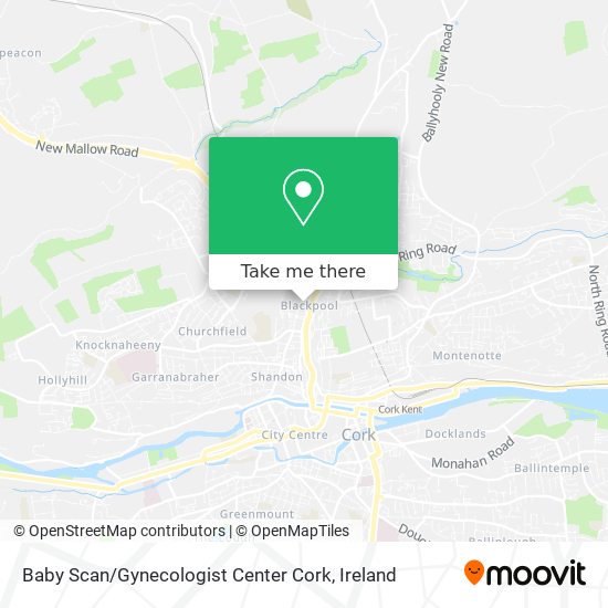 Baby Scan / Gynecologist Center Cork map