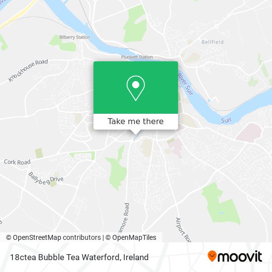 18ctea Bubble Tea Waterford map