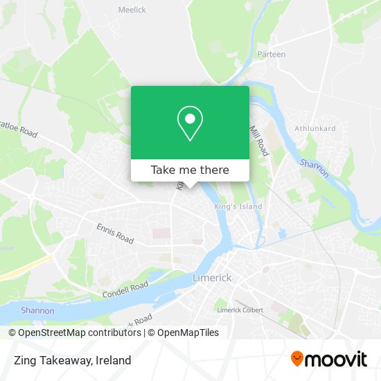 Zing Takeaway map