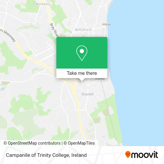 Campanile of Trinity College map