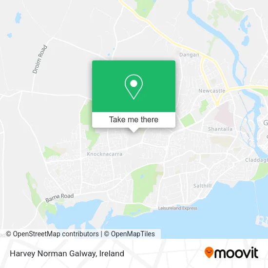 Harvey Norman Galway map