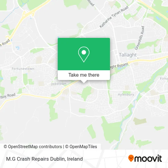 M.G Crash Repairs Dublin map