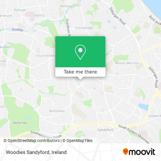 Woodies Sandyford map