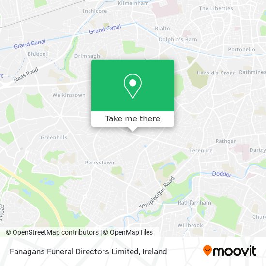 Fanagans Funeral Directors Limited map