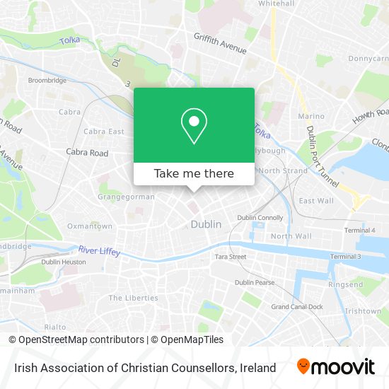 Irish Association of Christian Counsellors map