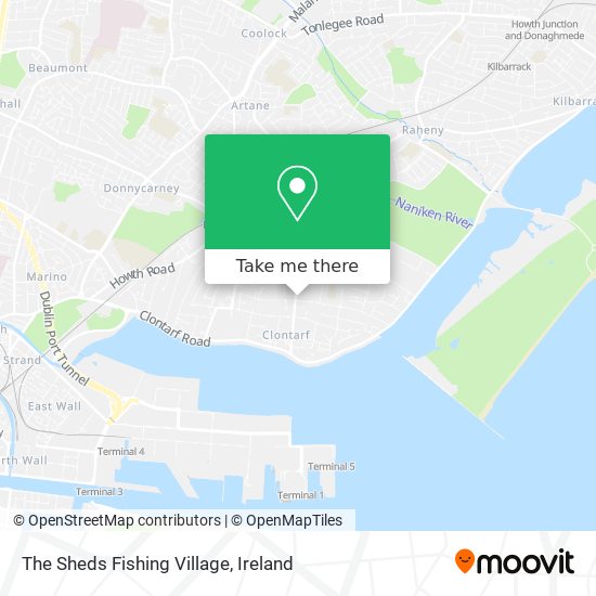 The Sheds Fishing Village map