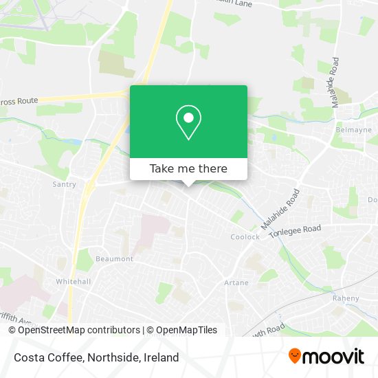 Costa Coffee, Northside map