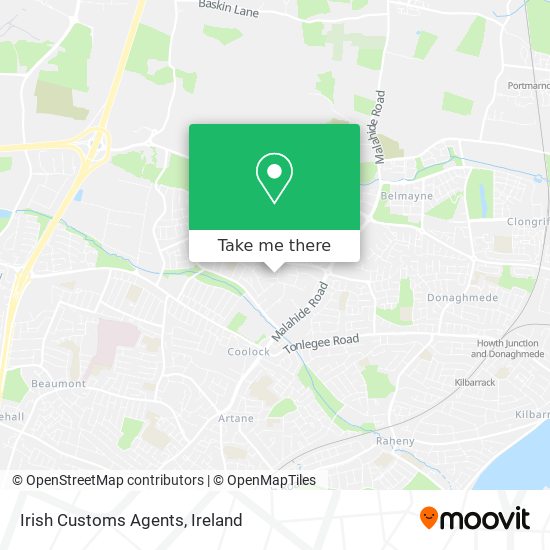 Irish Customs Agents map