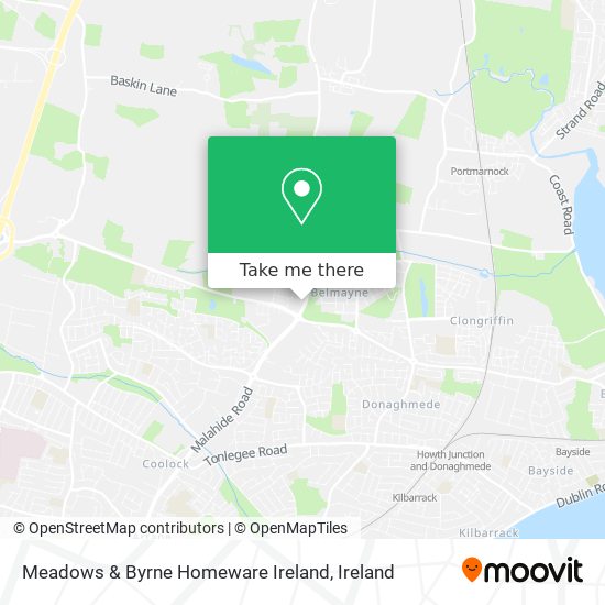 Meadows & Byrne Homeware Ireland map