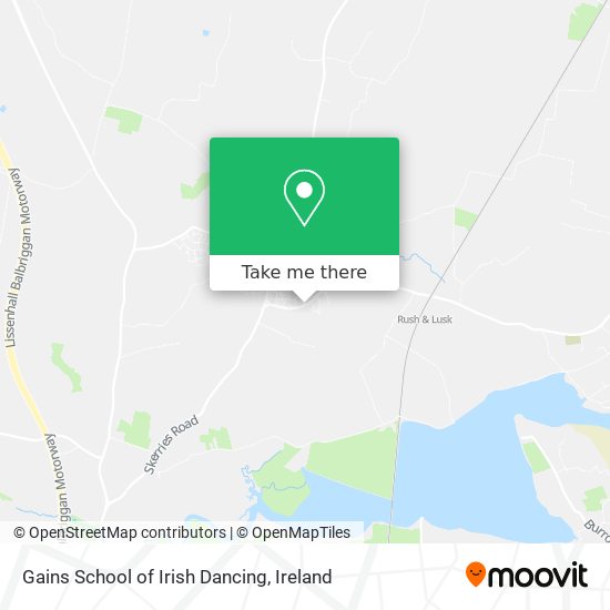 Gains School of Irish Dancing map