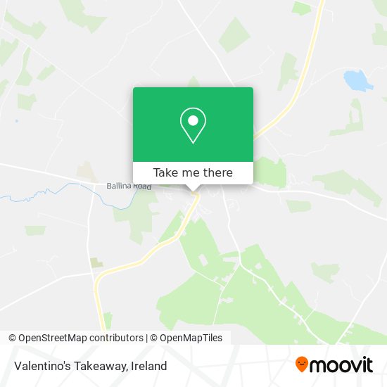 Valentino's Takeaway map