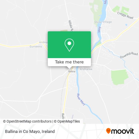 Ballina in Co Mayo map