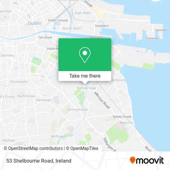 53 Shelbourne Road map