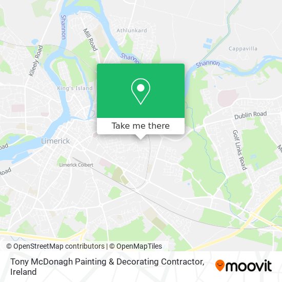 Tony McDonagh Painting & Decorating Contractor map