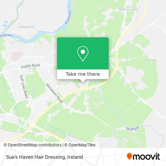 Sue's Haven Hair Dressing map