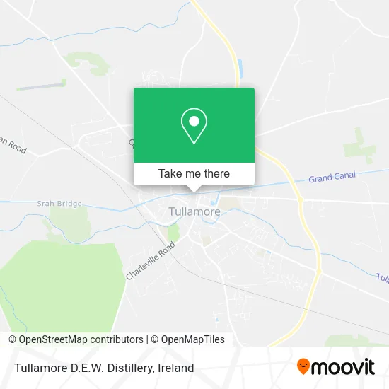 Tullamore D.E.W. Distillery map