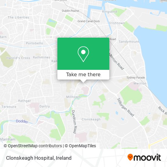 Clonskeagh Hospital map