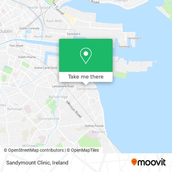 Sandymount Clinic map