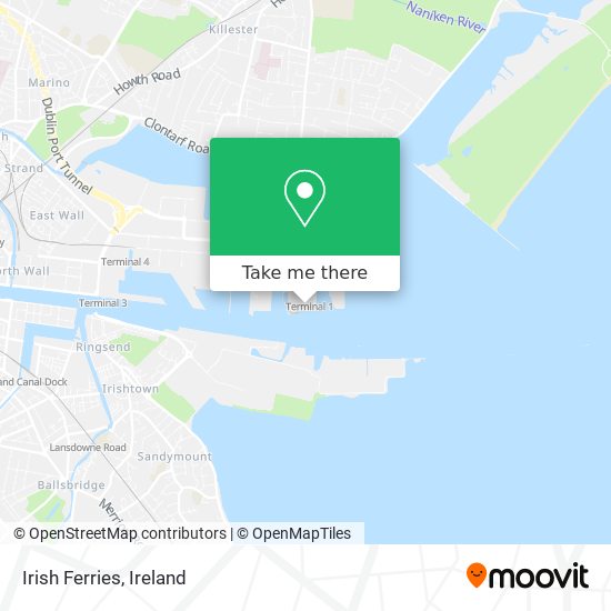 Irish Ferries map