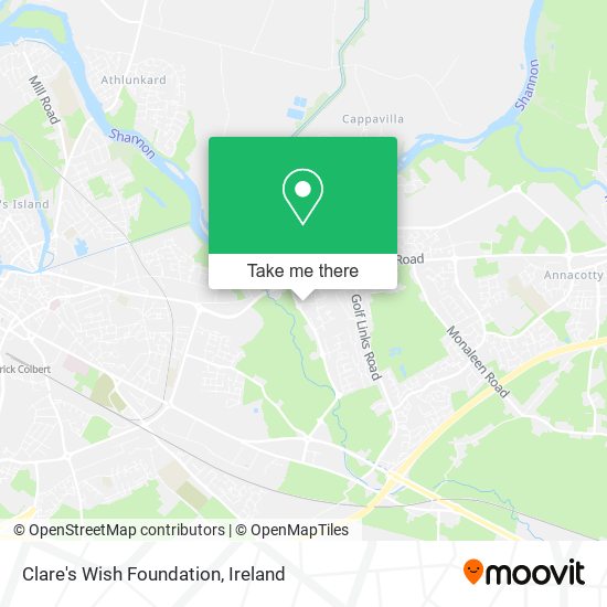 Clare's Wish Foundation map