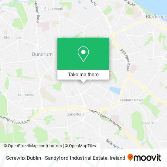 Screwfix Dublin - Sandyford Industrial Estate map