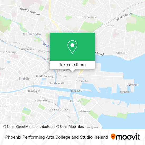 Phoenix Performing Arts College and Studio map