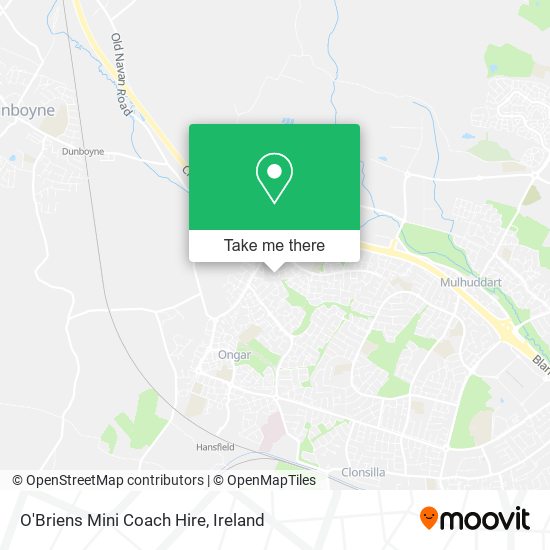 O'Briens Mini Coach Hire map