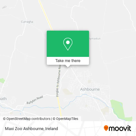 Maxi Zoo Ashbourne map