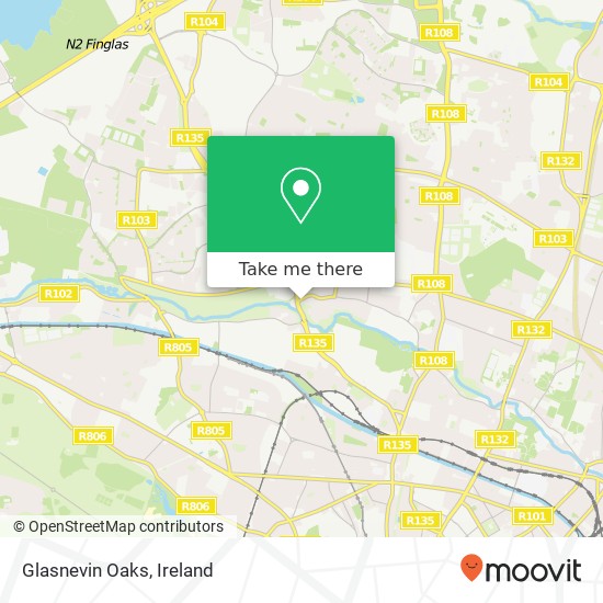 Glasnevin Oaks map