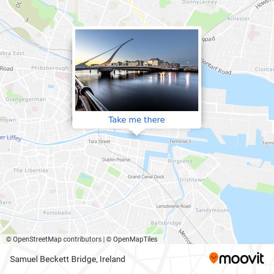 Samuel Beckett Bridge map